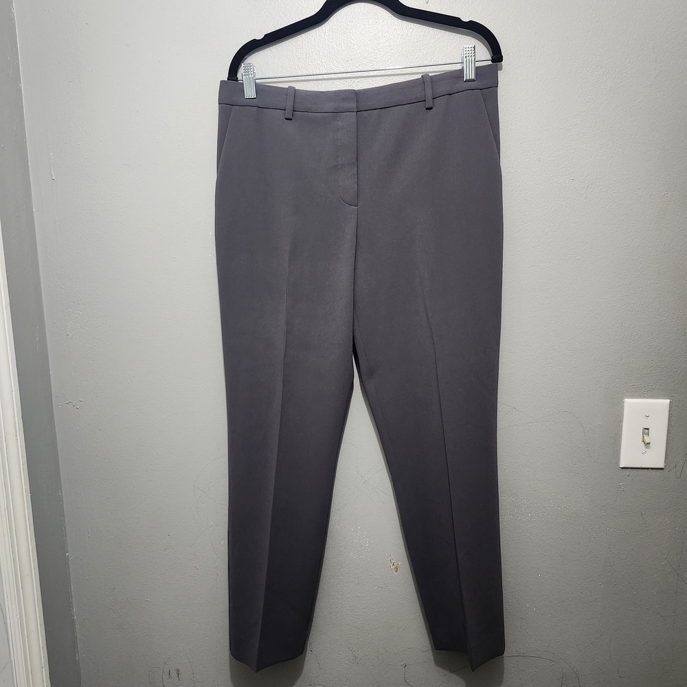 Theory Charcoal Gray Tailored Trousers Size 8